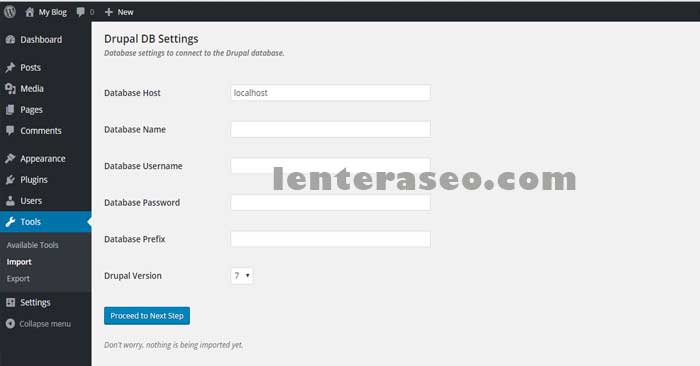 migrasi drupal ke wordpress database