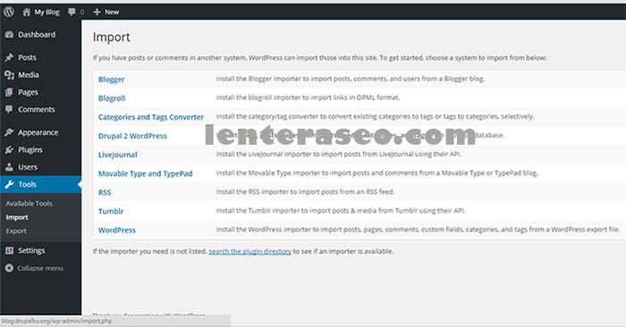 migrasi drupal ke wordpress import