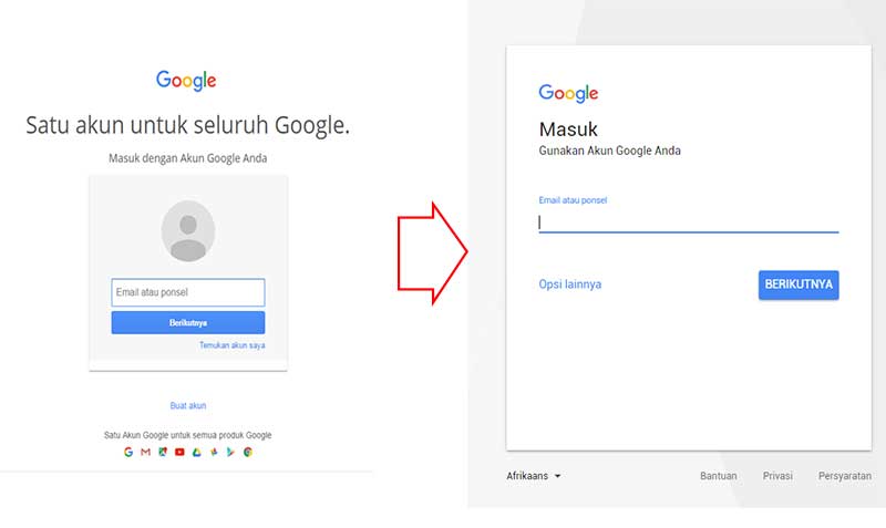 Halaman Login Google Yang Baru